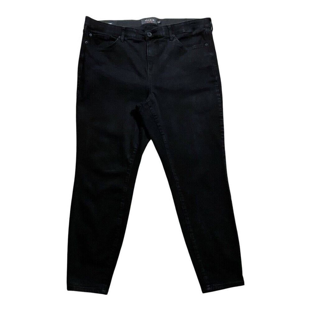 Torrid Womens Jeans size 22 Black Skinny Ankle x28" inseam Cotton Denim Stretch